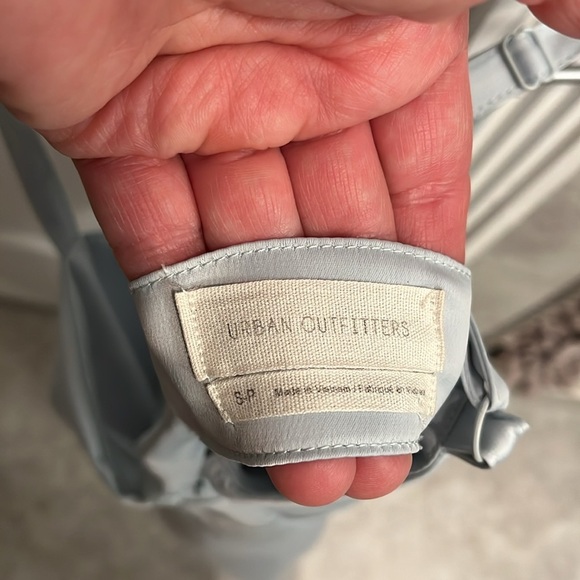 Like new Urban Outfitters lt. blue slip dress w/adjustable straps S-P & side zip - Picture 3 of 5